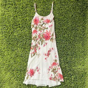 vintage 90s pink floral maxi dress!